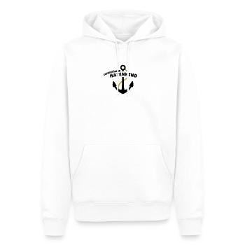 Eckernförder Hafenkind - Männer Premium Bio Hoodie - Weiß - Vorne - Nico (187cm)