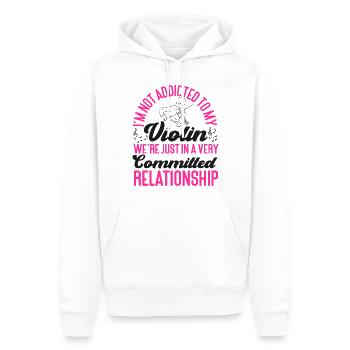 Violin Violinist I'm Not Addicted - Männer Premium Bio Hoodie - Weiß - Vorne - Nico (187cm)