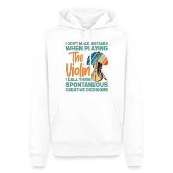 Violoniste de violon que je ne fais pas - Sweat à capuche Premium bio Homme - blanc - Devant - Nico (187cm)