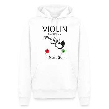 Violin Violinist Phone Display - Männer Premium Bio Hoodie - Weiß - Vorne - Nico (187cm)
