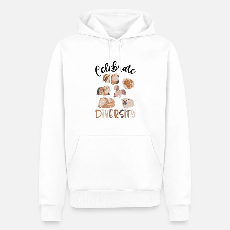 Variété - Drôle de cochon d’Inde-nice - Sweat à capuche Premium bio Homme - blanc