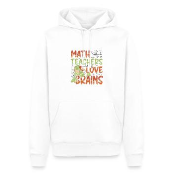 Mathelehrer Lieben Gehirne - Halloween-kostüm - Männer Premium Bio Hoodie - Weiß - Vorne - Nico (187cm)
