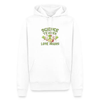 Les professeurs de sciences aiment les cerveaux - Sweat à capuche Premium bio Homme - blanc - Devant - Nico (187cm)
