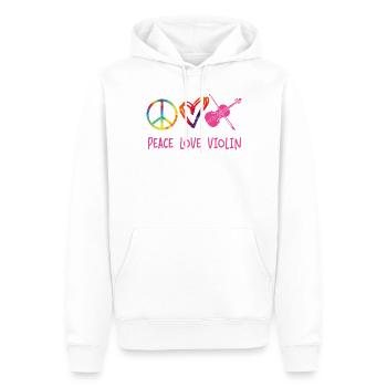 Violon Violoniste Fille Tie Dye - Sweat à capuche Premium bio Homme - blanc - Devant - Nico (187cm)