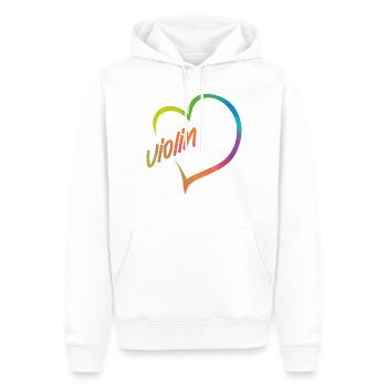 Violin Violinist Heart Watercolor - Männer Premium Bio Hoodie - Weiß - Vorne - Nico (187cm)