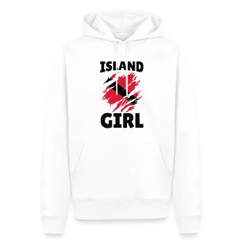 Island Trini Girls Tobago Trinidad Trinidad - Sweat à capuche Premium bio Homme - blanc - Devant - Nico (187cm)