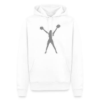 Cheerleading - Sweat à capuche Premium bio Homme - blanc - Devant - Nico (187cm)