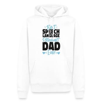 Assistant orthophoniste - Sweat à capuche Premium bio Homme - blanc - Devant - Nico (187cm)