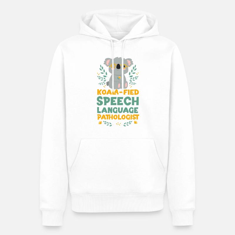 Assistant orthophoniste - Sweat à capuche Premium bio Homme - blanc