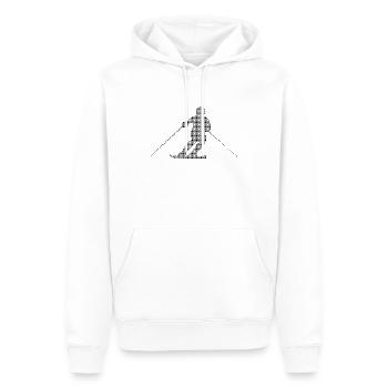 Ski - Sweat à capuche Premium bio Homme - blanc - Devant - Nico (187cm)
