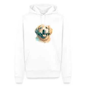 Chiot Golden Retriever mignon pour les propriétaires de chiens - Sweat à capuche Premium bio Homme - blanc - Devant - Nico (187cm)