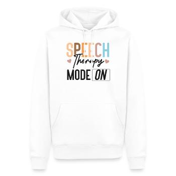Assistant orthophoniste - Sweat à capuche Premium bio Homme - blanc - Devant - Nico (187cm)