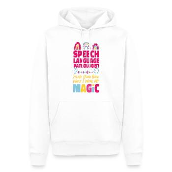 Speech Therapist Therapy Assistant - Men’s Premium Organic Hoodie - white - Front - Nico (187cm)