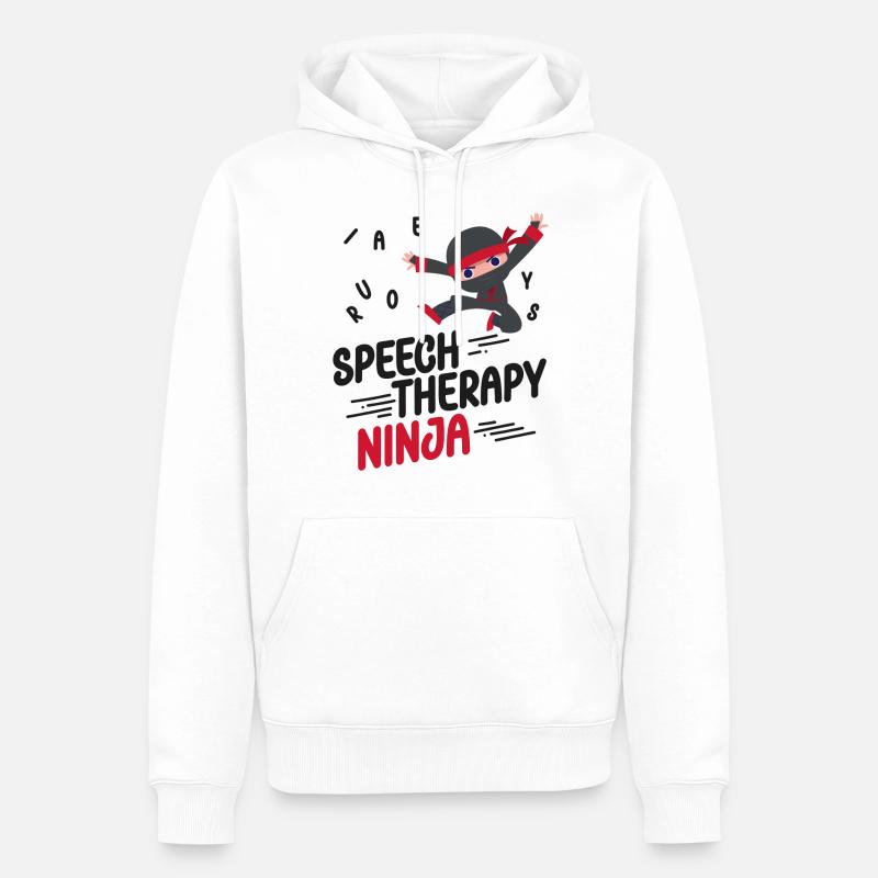 Assistant orthophoniste - Sweat à capuche Premium bio Homme - blanc
