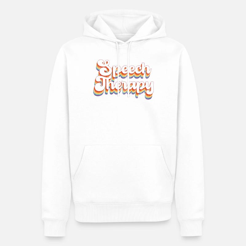 Assistant orthophoniste - Sweat à capuche Premium bio Homme - blanc