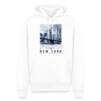 New York City Statue de la Liberté USA Souvenir NYC - Sweat à capuche Premium bio Homme - blanc - Devant - Nico (187cm)