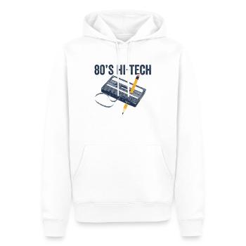 80er Jahre 90er Jahre Kassette Stift Retro Lustig - Männer Premium Bio Hoodie - Weiß - Vorne - Nico (187cm)