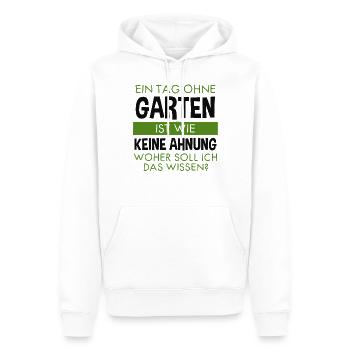 Garten Lustiger Spruch Hobby Gärtner Geschenkidee - Männer Premium Bio Hoodie - Weiß - Vorne - Nico (187cm)