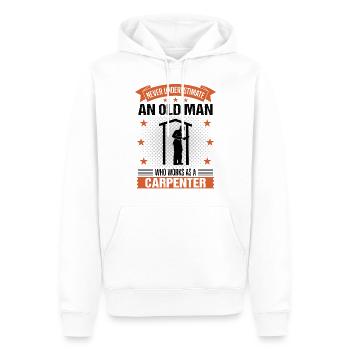 Zimmerer Alter Mann Spruch Herren Geschenk - Männer Premium Bio Hoodie - Weiß - Vorne - Nico (187cm)