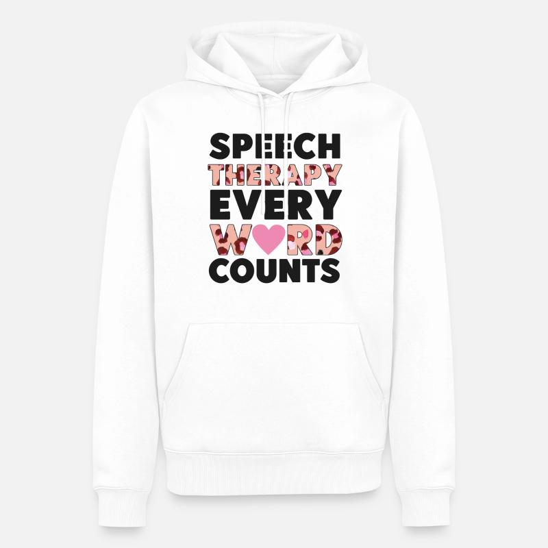 Speech Therapist Therapy Assistant - Männer Premium Bio Hoodie - Weiß