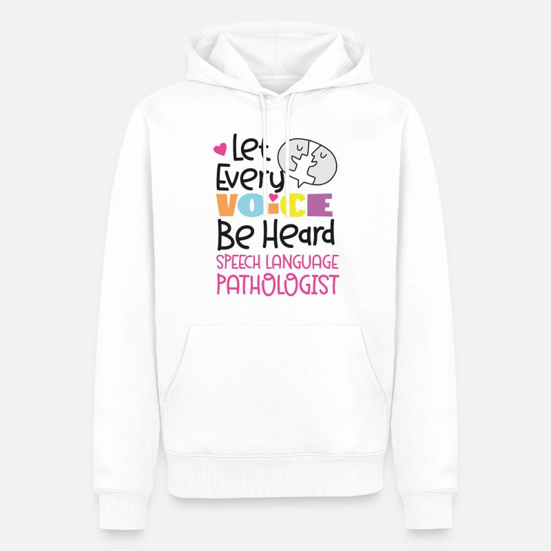 Speech Therapist Therapy Assistant - Männer Premium Bio Hoodie - Weiß