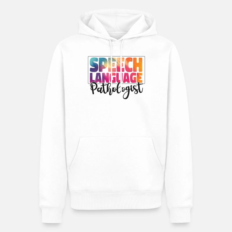 Assistant orthophoniste - Sweat à capuche Premium bio Homme - blanc