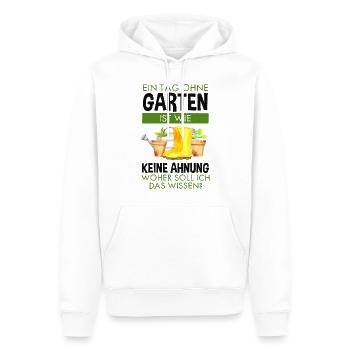 Garten Lustiger Spruch Hobby Gärtner Geschenkidee - Männer Premium Bio Hoodie - Weiß - Vorne - Nico (187cm)