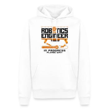 Ingénieur Robotique Robot Vintage - Sweat à capuche Premium bio Homme - blanc - Devant - Nico (187cm)