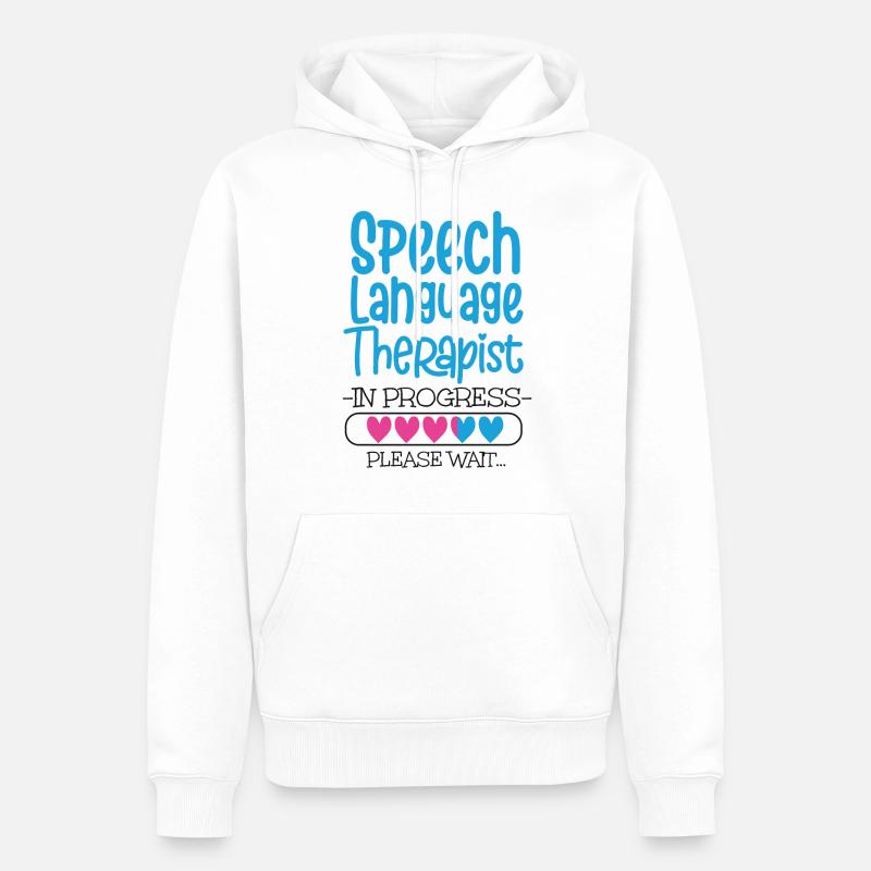 Speech Therapist Therapy Assistant - Männer Premium Bio Hoodie - Weiß