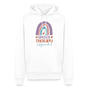 Assistant orthophoniste - Sweat à capuche Premium bio Homme - blanc - Devant - Nico (187cm)