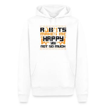 Ingénieur Robotique Robot Vintage - Sweat à capuche Premium bio Homme - blanc - Devant - Nico (187cm)