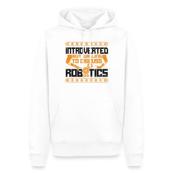 Robot Robotics Engineer Vintage - Men’s Premium Organic Hoodie - white - Front - Nico (187cm)