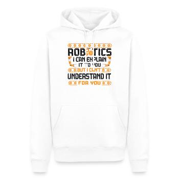 Robot Robotics Engineer Vintage - Men’s Premium Organic Hoodie - white - Front - Nico (187cm)