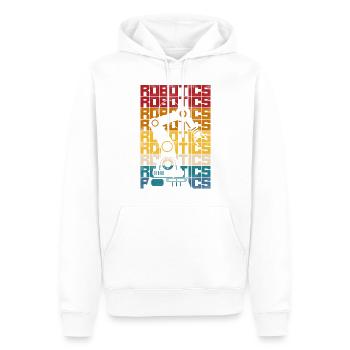 Robot Robotique Ingénieur Rétro - Sweat à capuche Premium bio Homme - blanc - Devant - Nico (187cm)