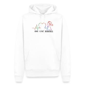 Ingénieur en robotique robotique Tie Dye - Sweat à capuche Premium bio Homme - blanc - Devant - Nico (187cm)