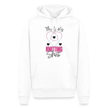 Tricoter Tricoter C’est mon - Sweat à capuche Premium bio Homme - blanc - Devant - Nico (187cm)