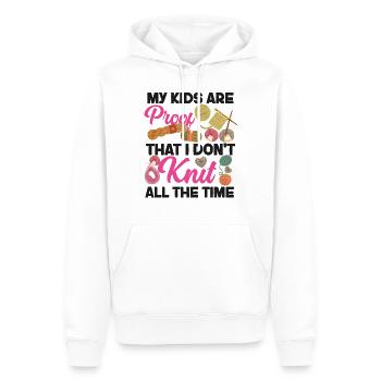 Knitting Knitter My Kids Are Proof - Männer Premium Bio Hoodie - Weiß - Vorne - Nico (187cm)