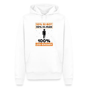 Bionic leg design for leg prostheses - Men’s Premium Organic Hoodie - white - Front - Nico (187cm)