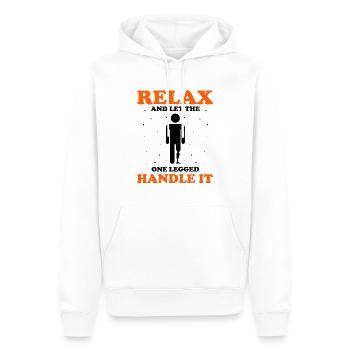 Bionic leg design for leg prostheses - Men’s Premium Organic Hoodie - white - Front - Nico (187cm)