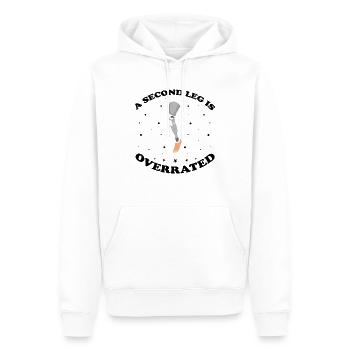 Bionic leg design for leg prostheses - Men’s Premium Organic Hoodie - white - Front - Nico (187cm)