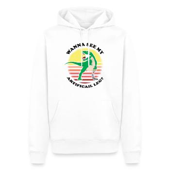 Conception de jambe bionique pour prothèses de jambe - Sweat à capuche Premium bio Homme - blanc - Devant - Nico (187cm)