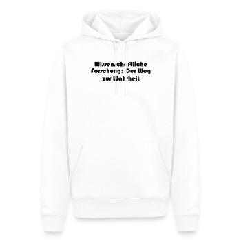 Wissenschaft - Wissenschaftliche Forschung: Der - Männer Premium Bio Hoodie - Weiß - Vorne - Nico (187cm)