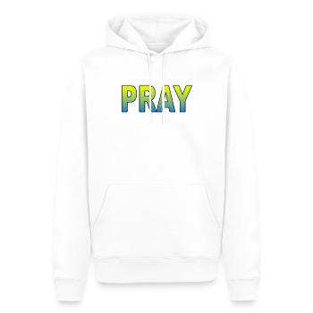 Ukraine pray - Männer Premium Bio Hoodie - Weiß - Vorne - Nico (187cm)