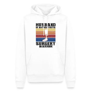Bionic leg design for leg prostheses - Men’s Premium Organic Hoodie - white - Front - Nico (187cm)