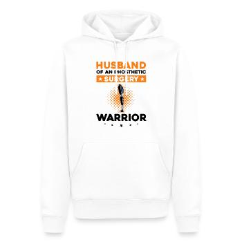 Beinprothesendesign und Beinprothesen - Männer Premium Bio Hoodie - Weiß - Vorne - Nico (187cm)