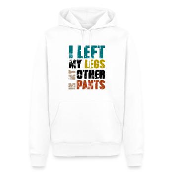 I left my legs in my other pants - Männer Premium Bio Hoodie - Weiß - Vorne - Nico (187cm)