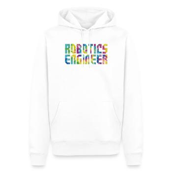 Ingénieur en robotique robotique Tie Dye - Sweat à capuche Premium bio Homme - blanc - Devant - Nico (187cm)