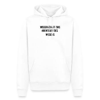 Wissenschaft - Wissenschaft: Das Abenteuer des - Männer Premium Bio Hoodie - Weiß - Vorne - Nico (187cm)