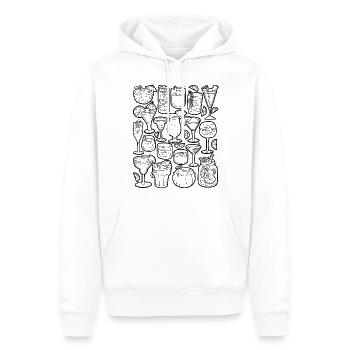 Cocktail Drinks Alkohol Barkeeper Mocktail Doodle - Männer Premium Bio Hoodie - Weiß - Vorne - Nico (187cm)