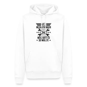 KFZ Mechatroniker Spruch Meister KFZ Mechaniker - Men’s Premium Organic Hoodie - white - Front - Nico (187cm)